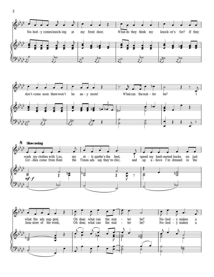 Nobody Makes A Pass At Me Piano, Vocal scores gallery preview page 2