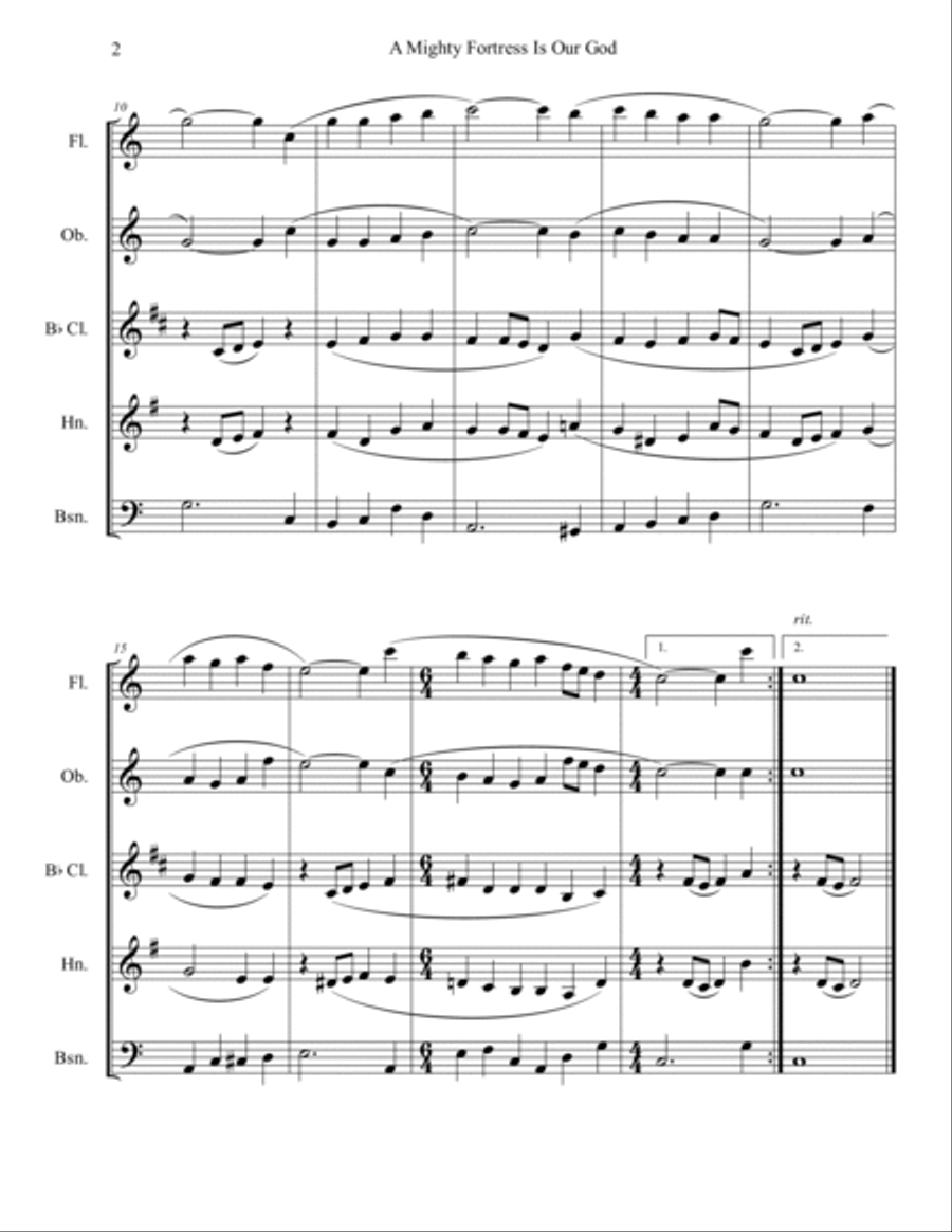 20 Greatest Hymns for Woodwind Quintet Woodwind Quintet scores gallery preview page 4