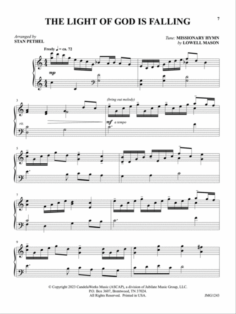 HymnBuilder: The Music of Lowell Mason for Solo Piano Piano Solo scores gallery preview page 8