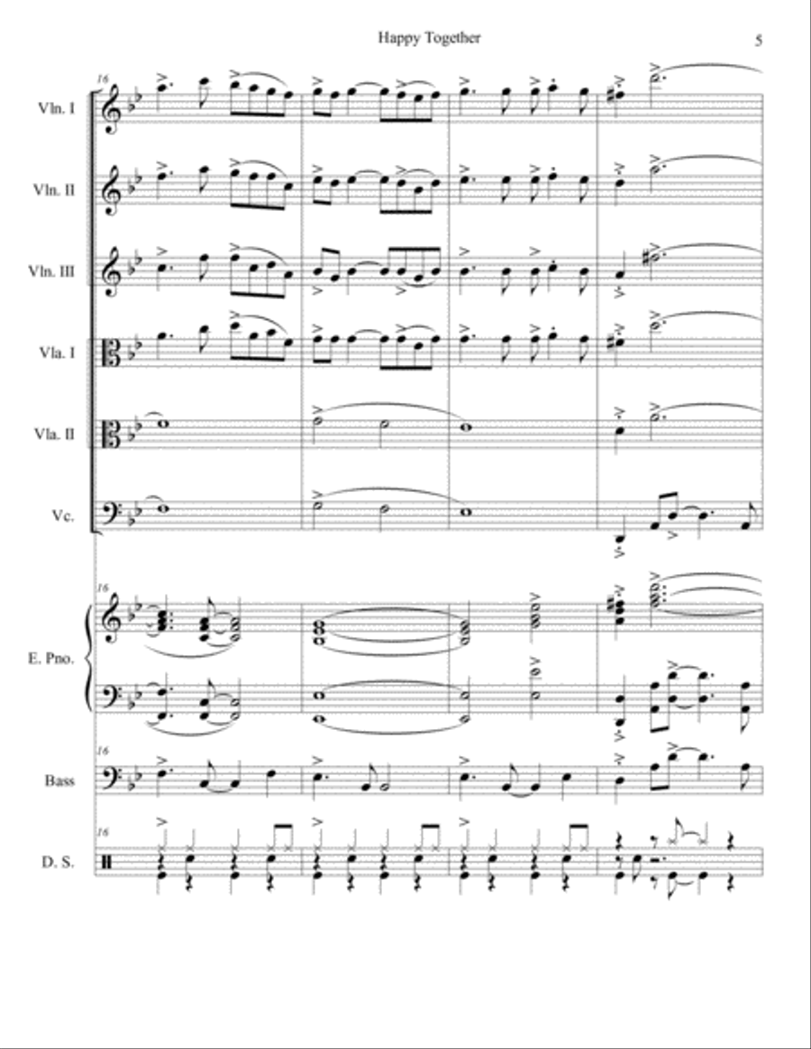 Happy Together Happy Together Set of Parts scores gallery preview page 5