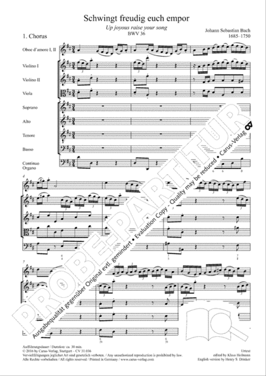 Up joyous raise your song (Schwingt freudig euch empor) 4-Part scores gallery preview page 5