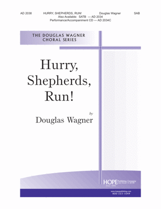 Book cover for Hurry, Shepherds, Run!