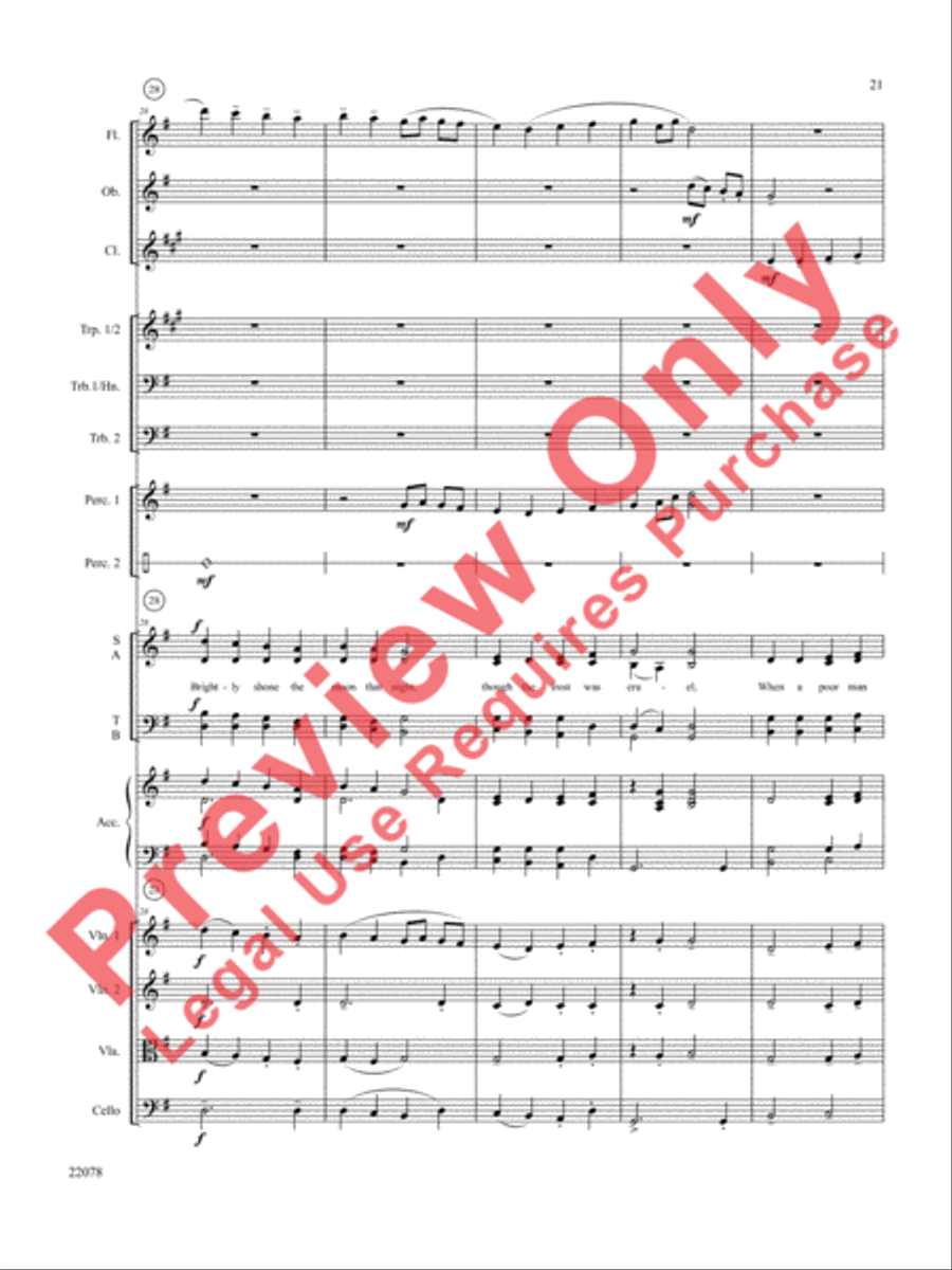 A Christmas Carol (Instrumental Parts) Choir scores gallery preview page 22