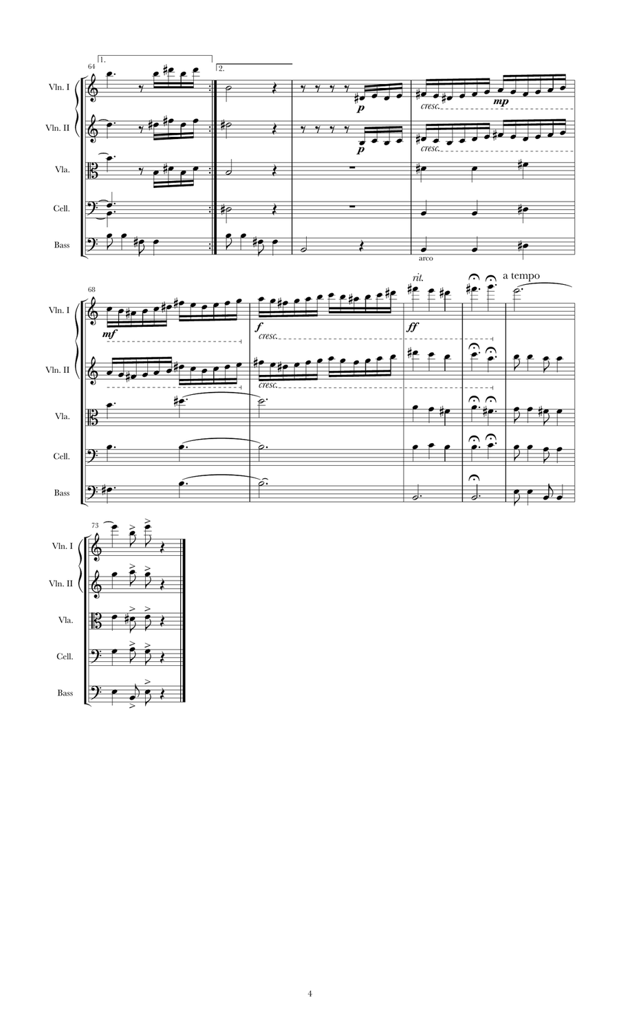 Malaguena Salerosa String Quartet scores gallery preview page 4