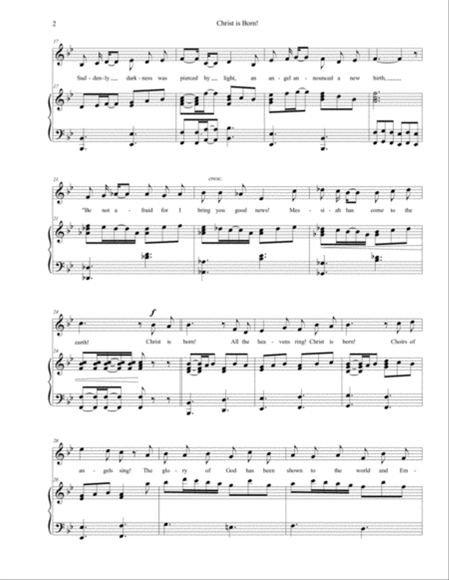 Christ is Born! High Voice scores gallery preview page 4