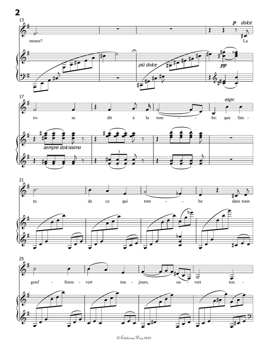 La tombe et la rose, by Liszt, S.285, in e minor Voice scores gallery preview page 4