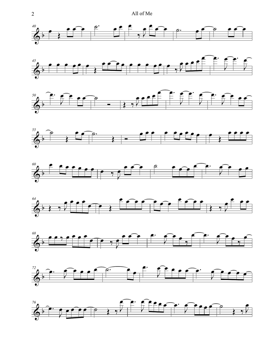 All Of Me Alto Saxophone scores gallery preview page 2
