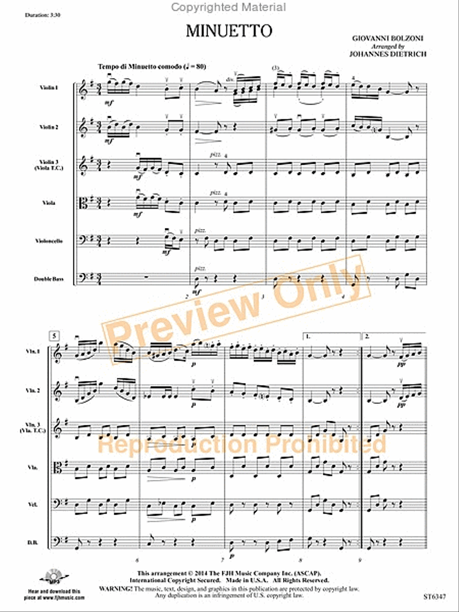Minuetto String Orchestra scores gallery preview page 4