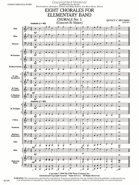 Eight Chorales for Elementary Band image number null