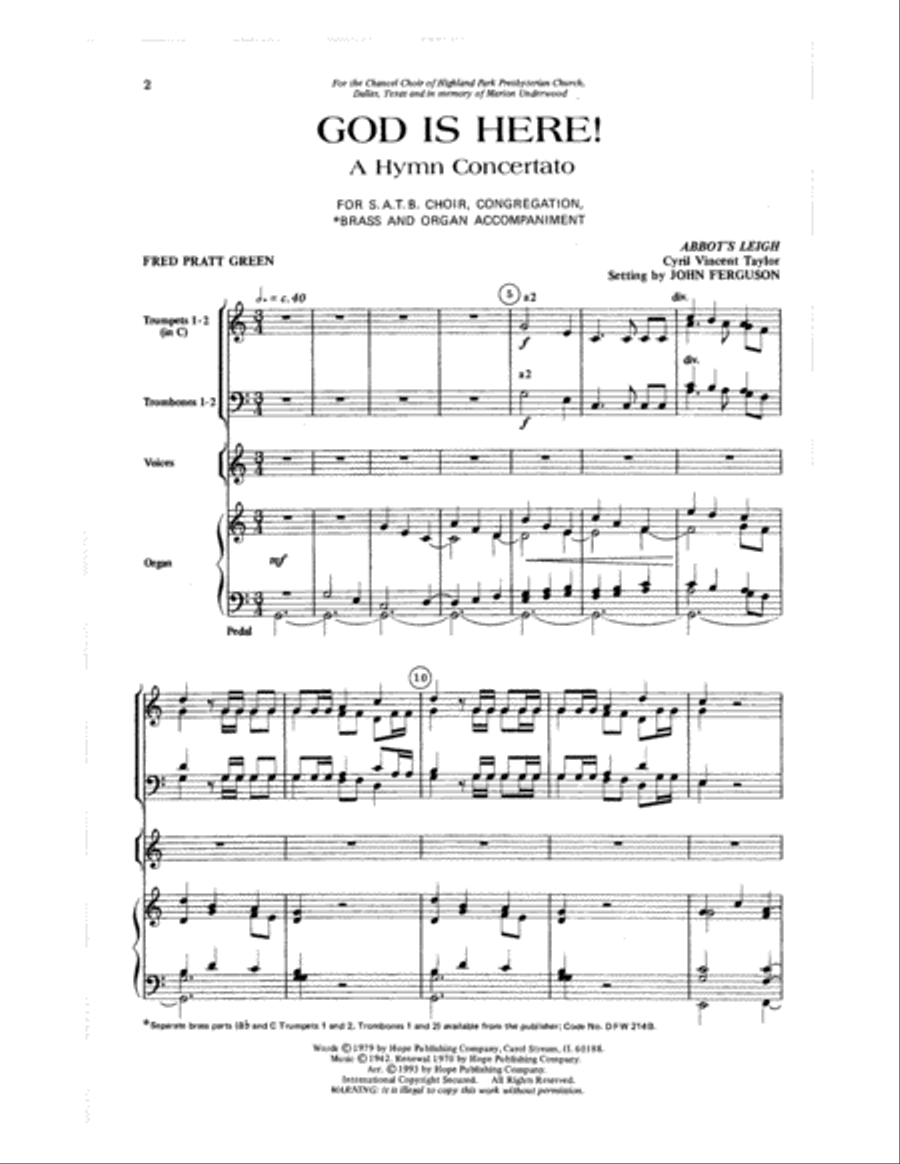 God Is Here! Choir scores gallery preview page 2