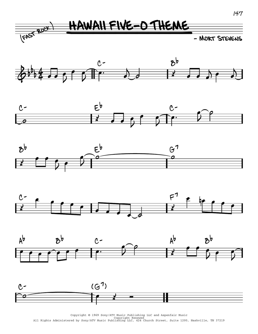Hawaii Five-O Theme Hawaii Five-O Theme Piano scores gallery preview page 1