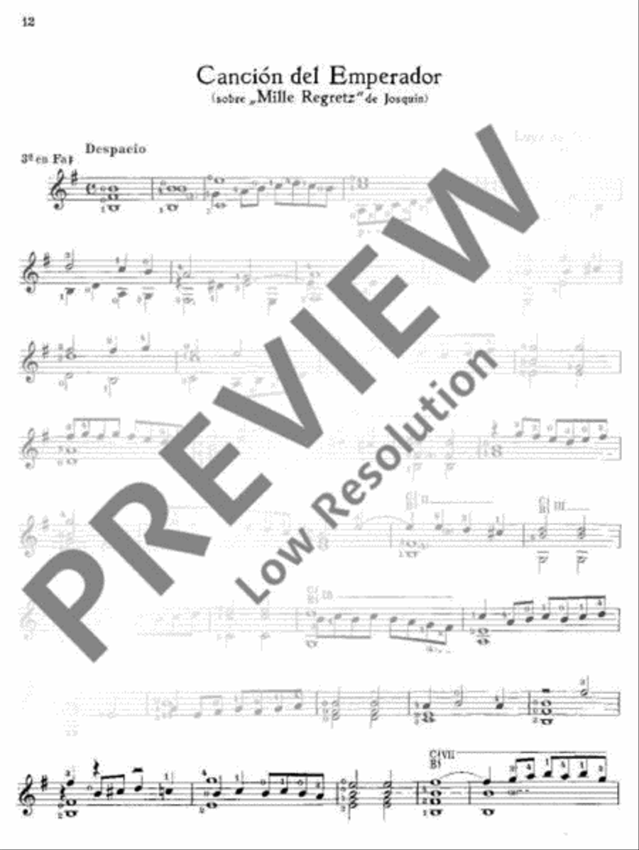 Hispanae Citharae Ars Viva Guitar scores gallery preview page 21