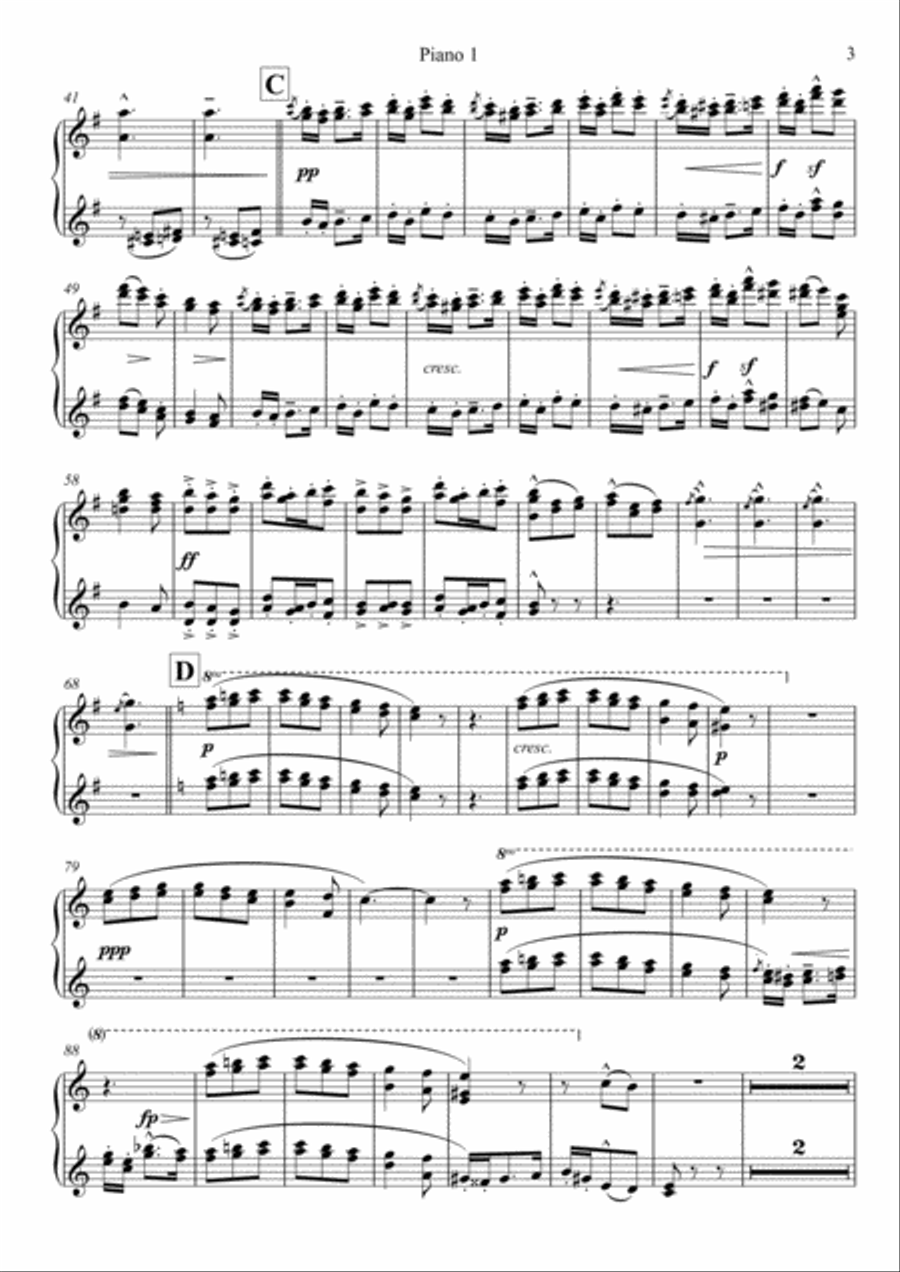 From the Bavarian Highlands Op. 27, 4 hands piano accompaniment Piano Solo scores gallery preview page 3