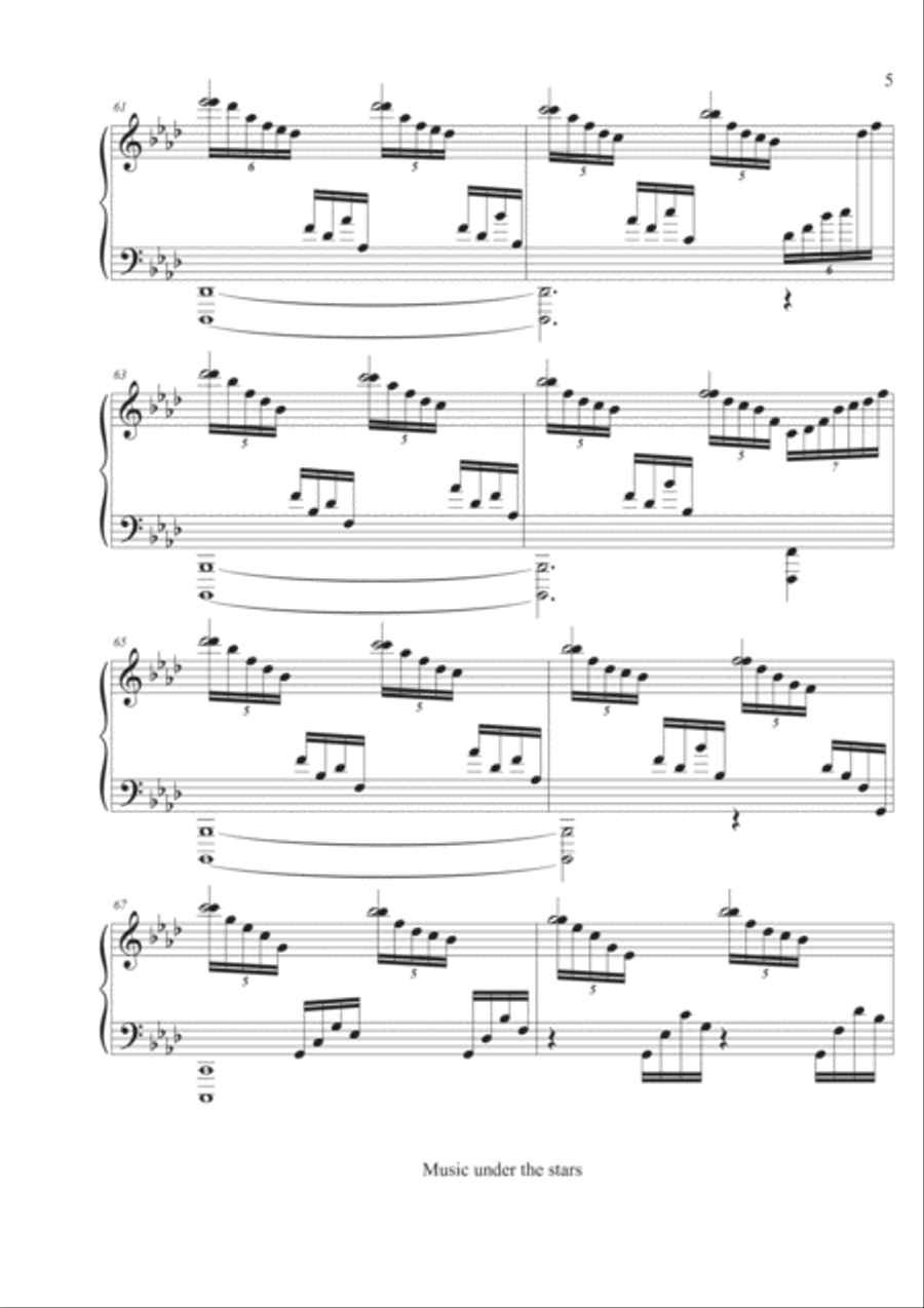 Music under the stars Music under the stars Piano Solo scores gallery preview page 5