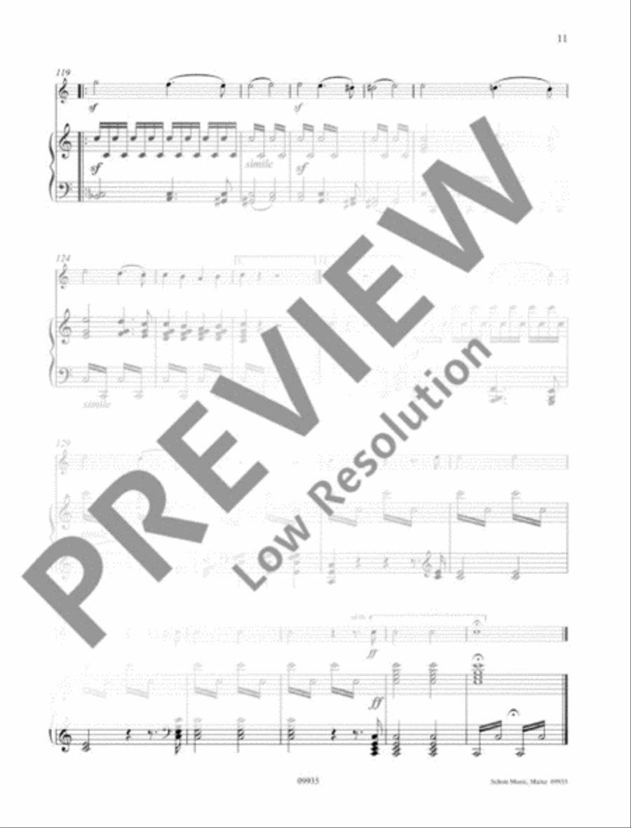 Wedding March Piano Accompaniment scores gallery preview page 12