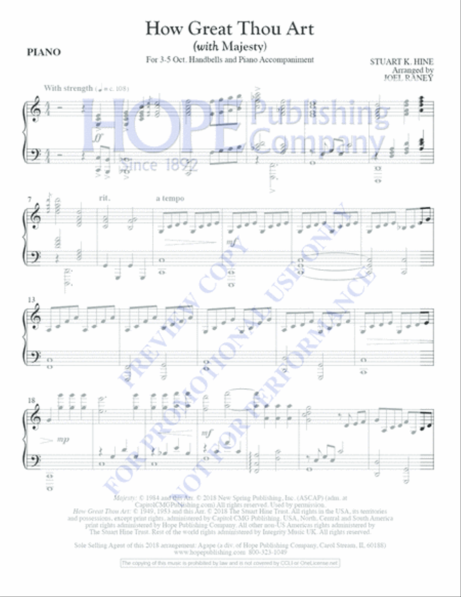 How Great Thou Art with Majesty Handbell Choir scores gallery preview page 9