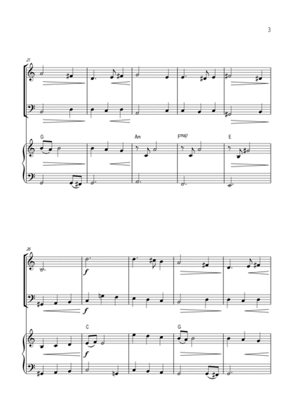 "Green Sleeves" - Beautiful easy version for HORN in F & TROMBONE DUET with PIANO image number null