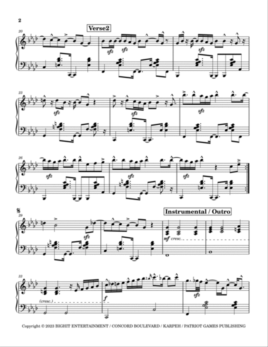 Slow Dancing Slow Dancing Piano Solo scores gallery preview page 2