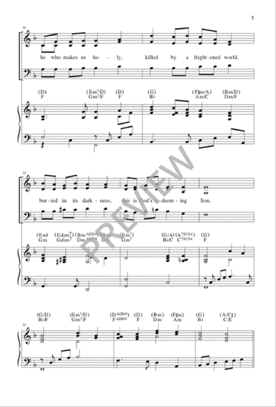 God's Beloved One God's Beloved One 3-Part scores gallery preview page 5
