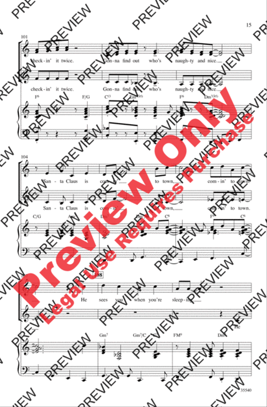 A Swingin' Christmas Women's Choir scores gallery preview page 15