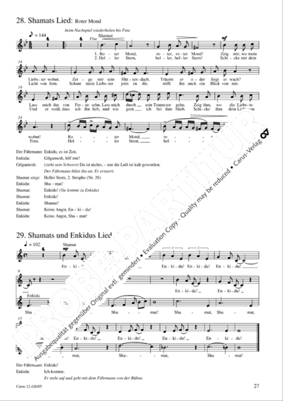 Gilgamesh - Konig von Uruk 3-Part scores gallery preview page 28
