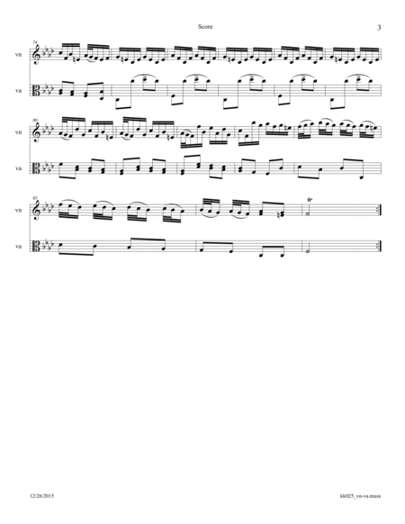 Scarlatti: Sonata K 25 (L 481) arr. for Violin and Viola image number null