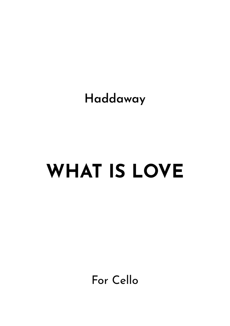 What Is Love Cello Solo scores gallery preview page 1