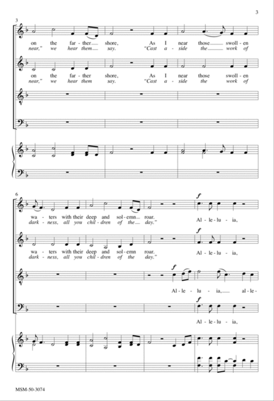 Hark! I Hear the Harps Eternal / Hark, I Hear the Harps Resounding 4-Part scores gallery preview page 3