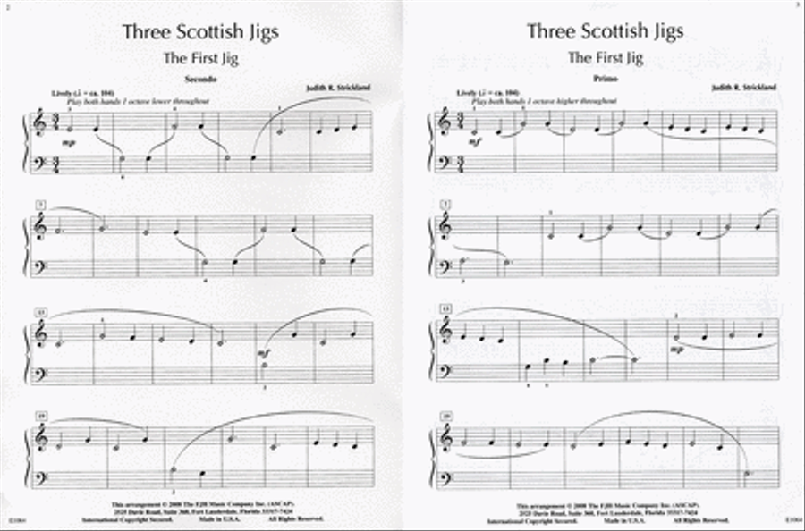 Three Scottish Jigs Easy Piano scores gallery preview page 3