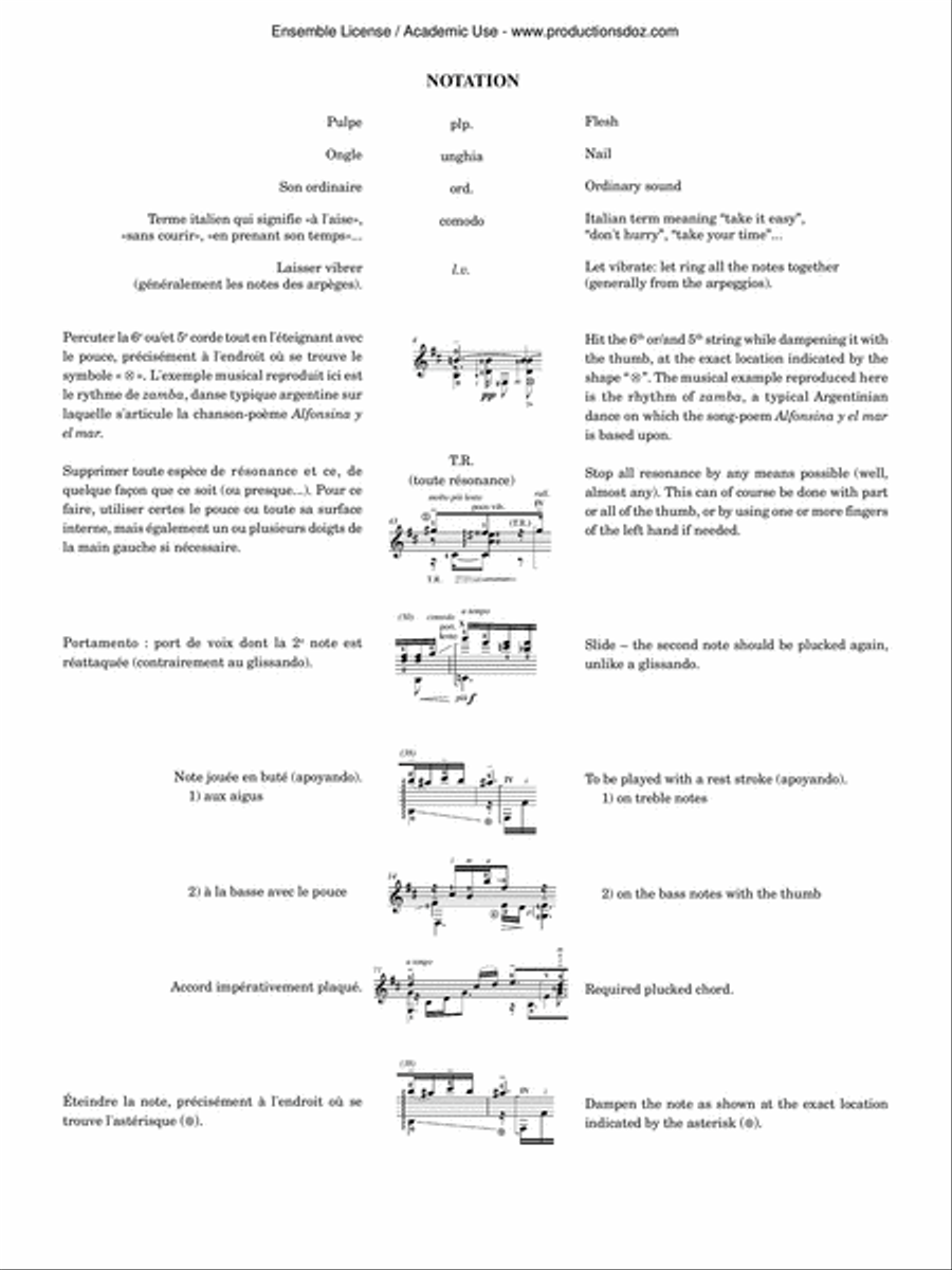 Alfonsina y el mar Classical Guitar scores gallery preview page 3