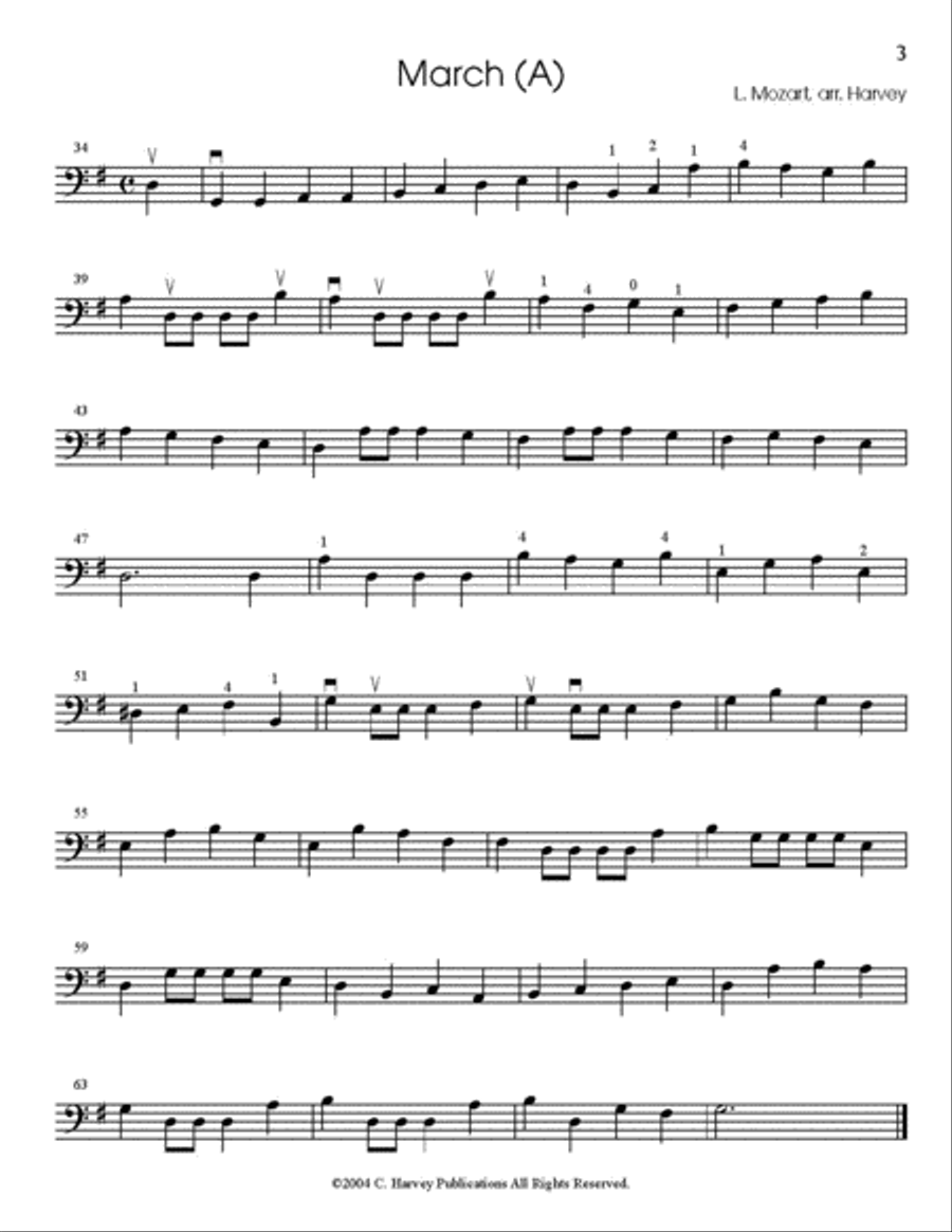 Warming Up for Bass, Book One Double Bass scores gallery preview page 3