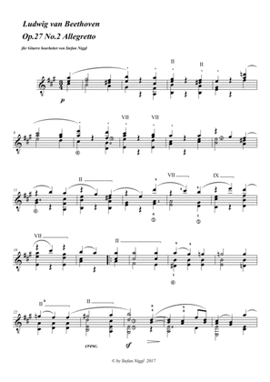 Book cover for Allegretto from Sonata Op.27