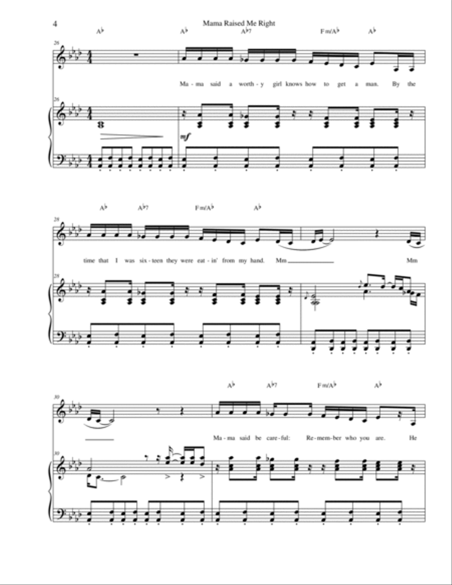 Mama Raised Me Right Mama Raised Me Right Alto Voice scores gallery preview page 4