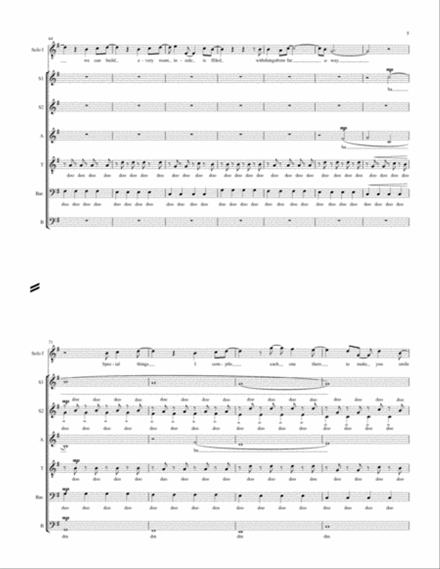 A Million Dreams 4-Part scores gallery preview page 5