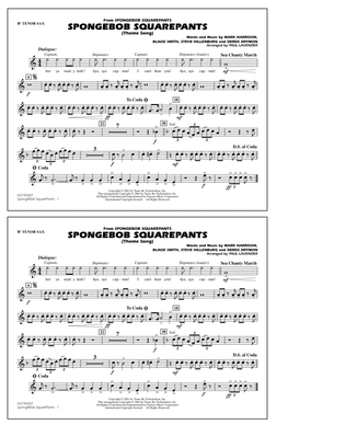 Spongebob Squarepants (Theme Song) (arr. Paul Lavender) - Bb Tenor Sax