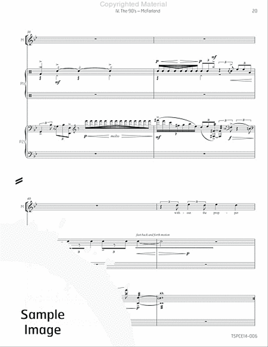 5 Songs in the Age of Stupidity Percussion Ensemble scores gallery preview page 26