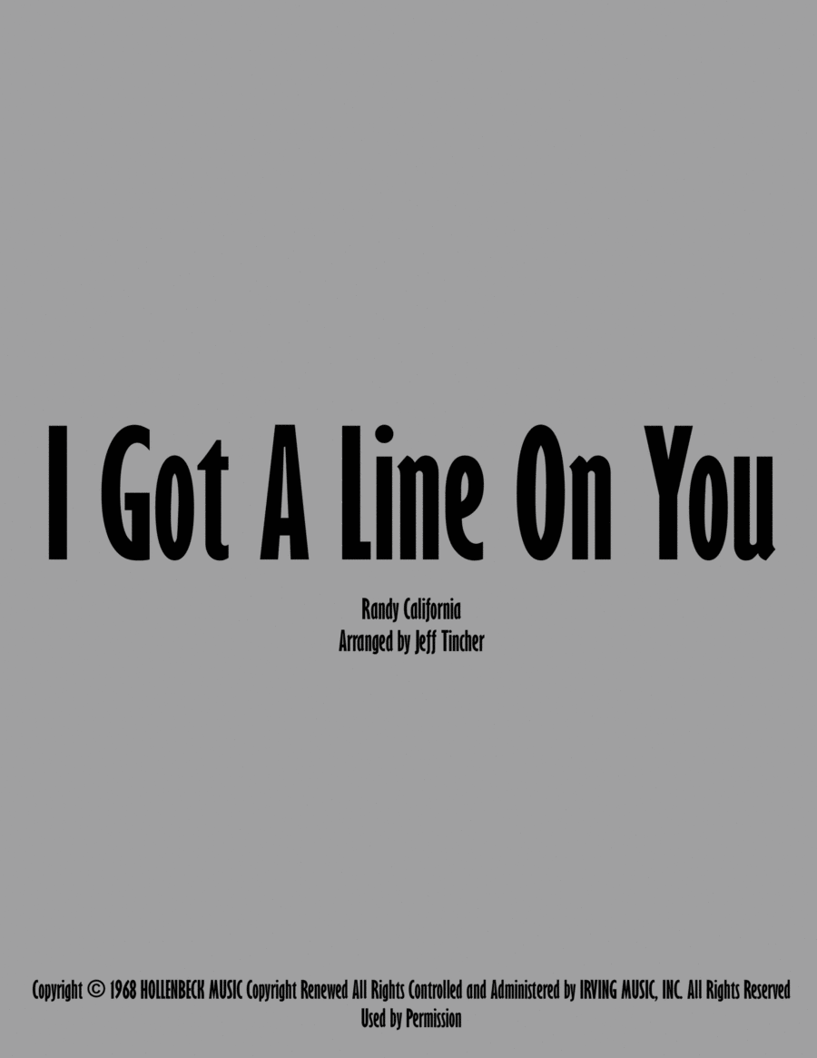 I Got A Line On You Piano, Vocal, Guitar scores gallery preview page 1