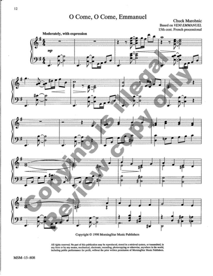 Christmas Jazz: Five Carols for Piano, Set 1 image number null