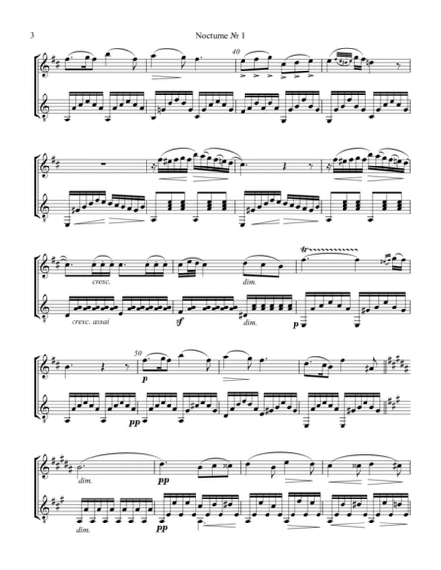 Nocturnes 1, 2 & 3 for clarinet in Bb and guitar image number null