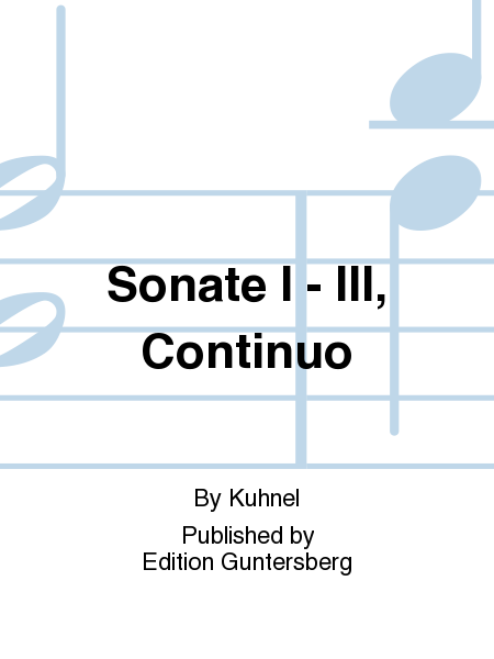 Sonate I - III, Continuo