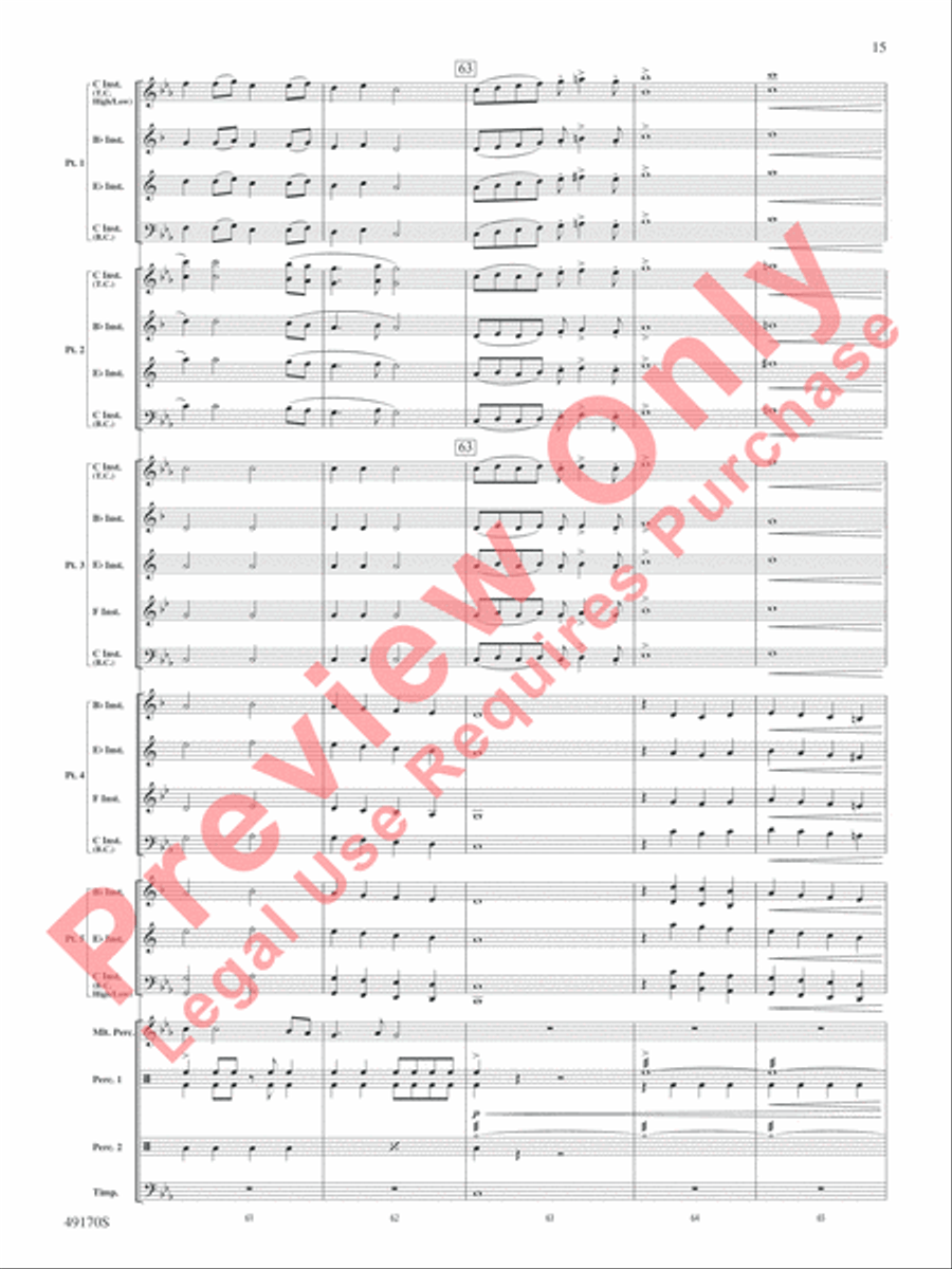 Astronomica Concert Band scores gallery preview page 16