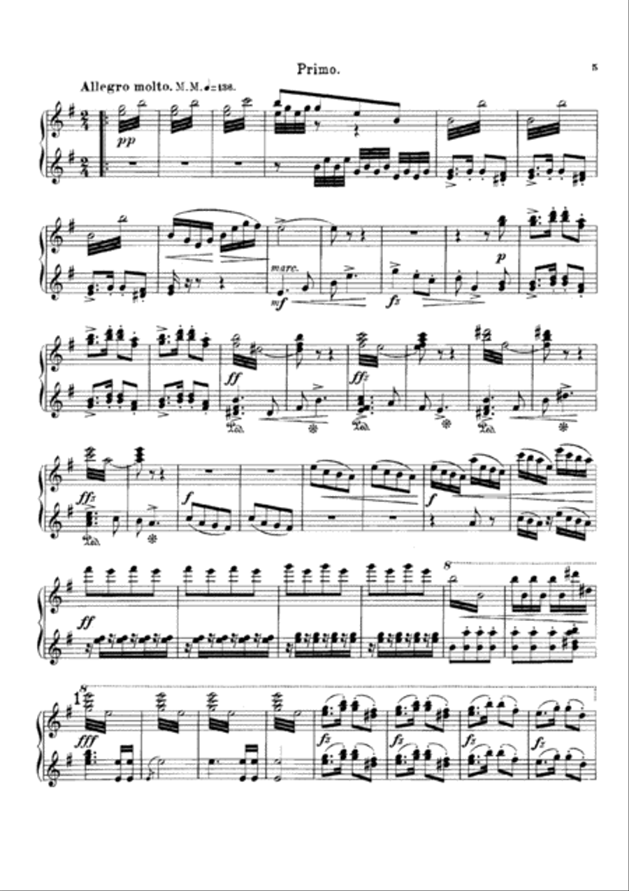 Dvorak Symphony No.9 I, II, for piano duet(1 piano, 4 hands), PD805 1 Piano, 4-Hands scores gallery preview page 4