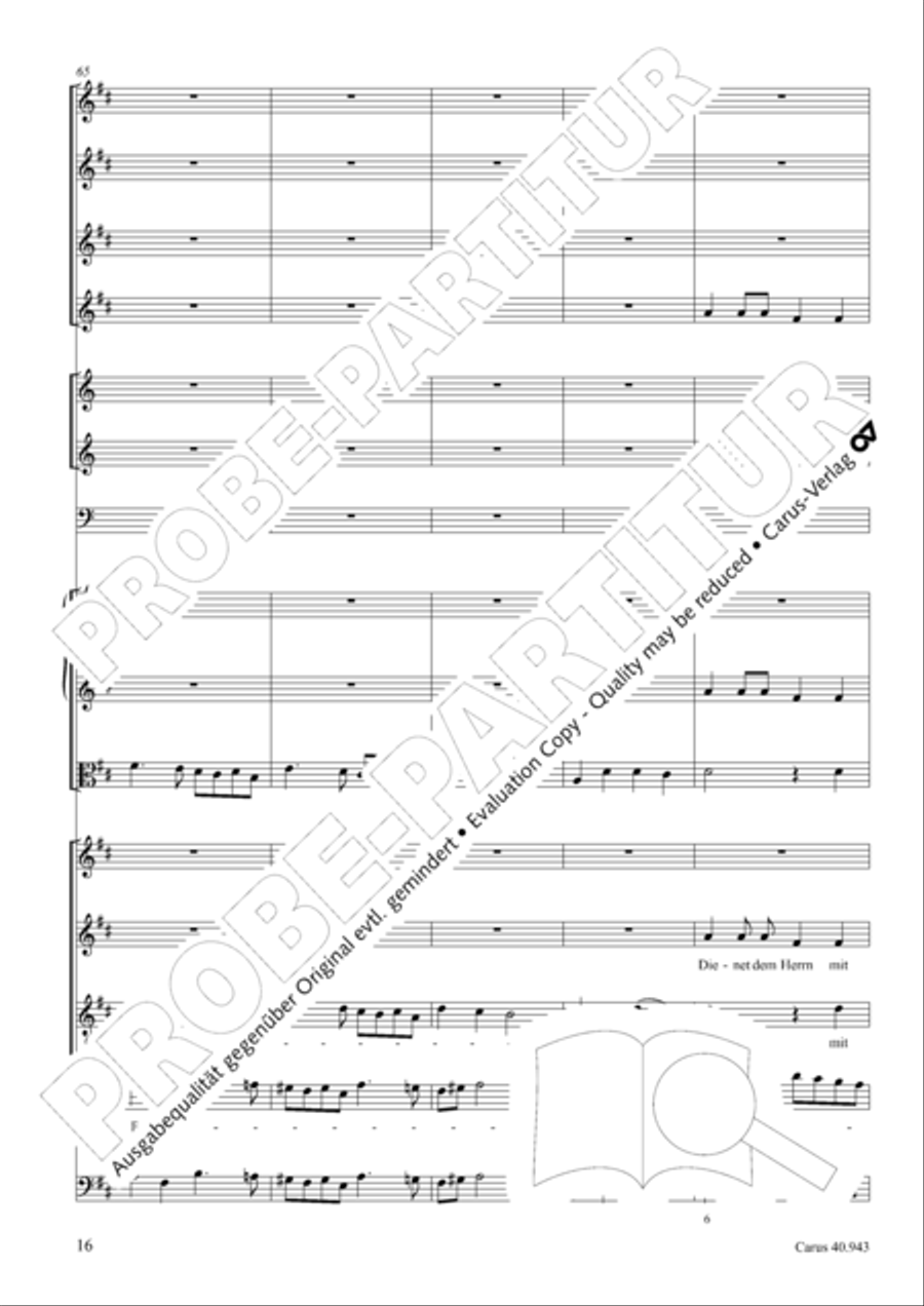 Shout to the Lord, all the earth (Jauchzet dem Herrn, alle Welt) 4-Part scores gallery preview page 23