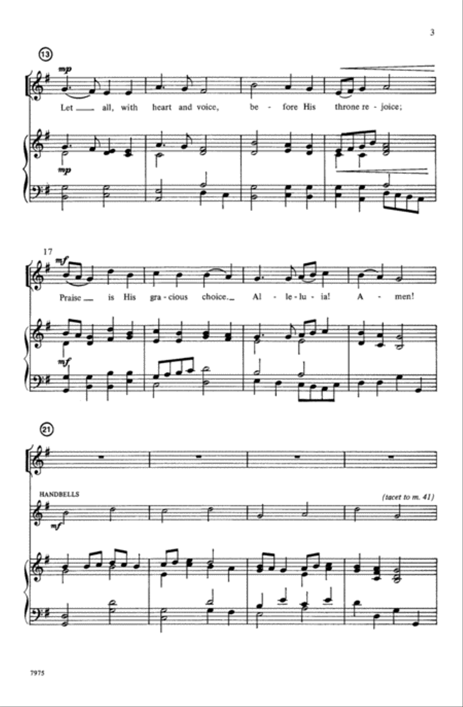 Come, Christians Join to Sing Unison Choir scores gallery preview page 3