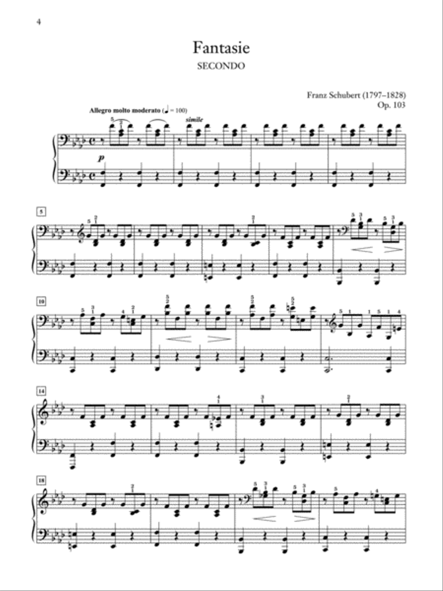Schubert -- Fantasie in F Minor, Op. 103, D. 940 Small Ensemble scores gallery preview page 8