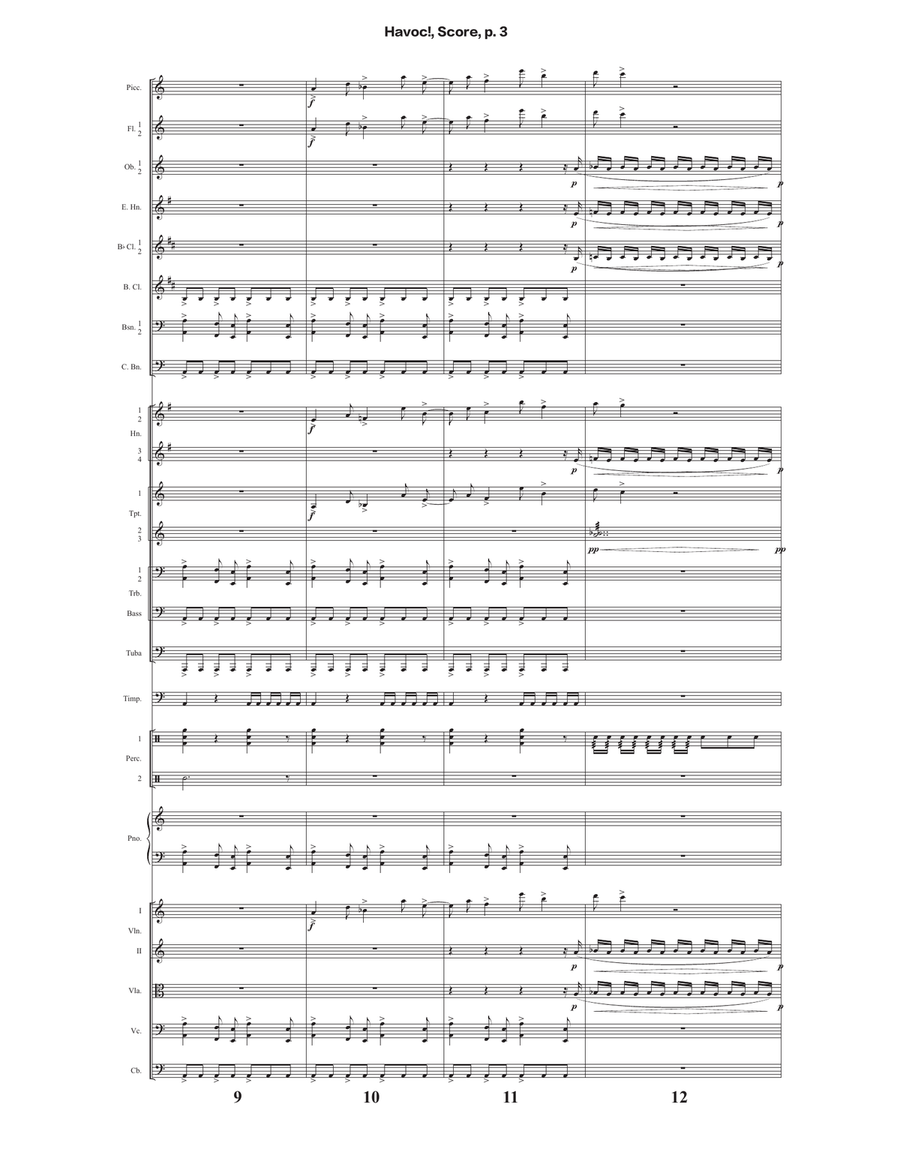 Havoc! Havoc! Full Orchestra scores gallery preview page 3