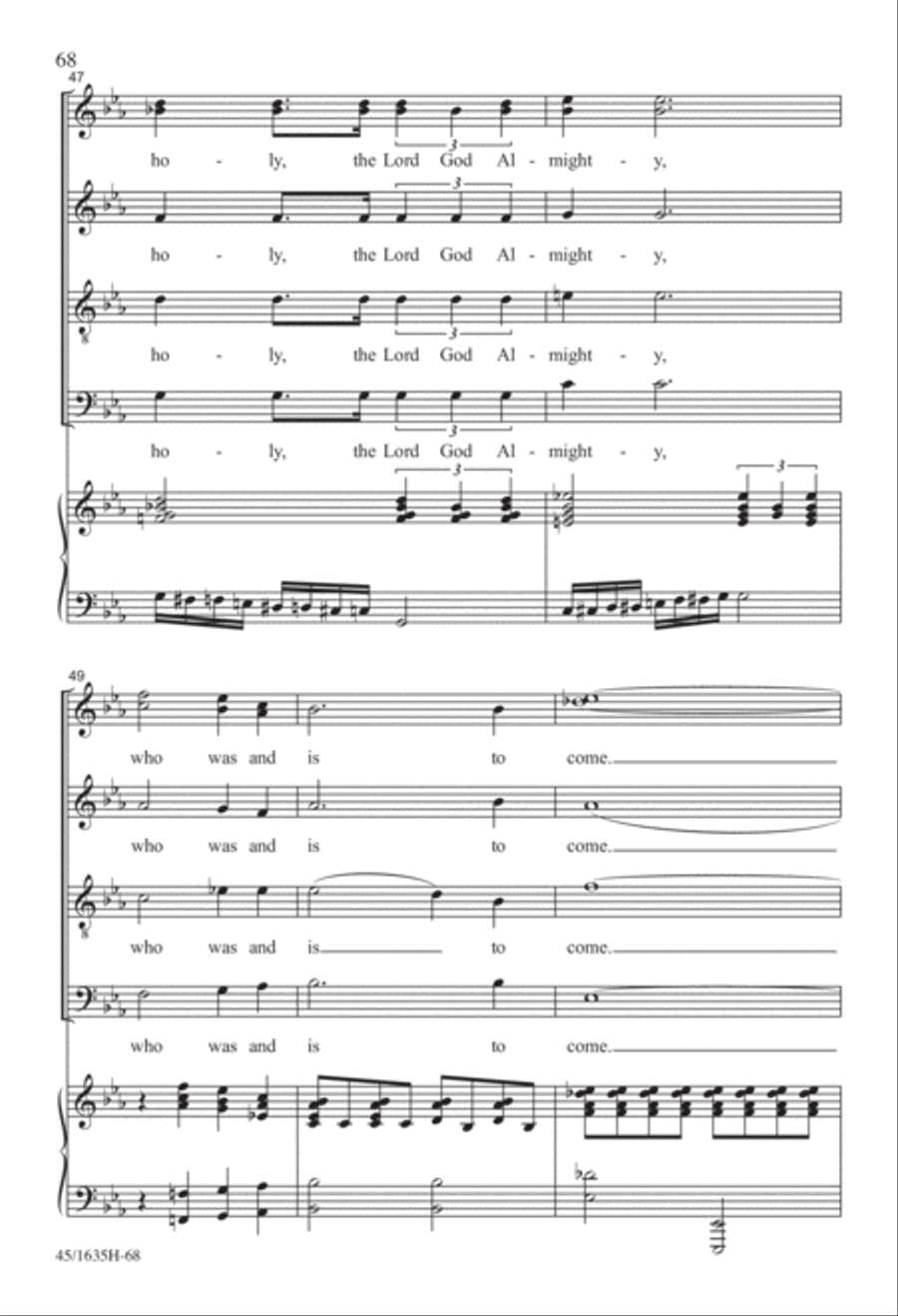 Mass: A Celebration of Love and Joy 4-Part scores gallery preview page 36