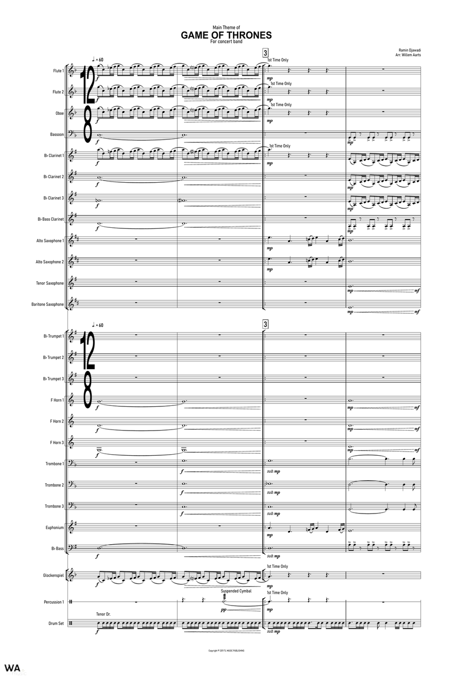 Game Of Thrones Concert Band scores gallery preview page 3