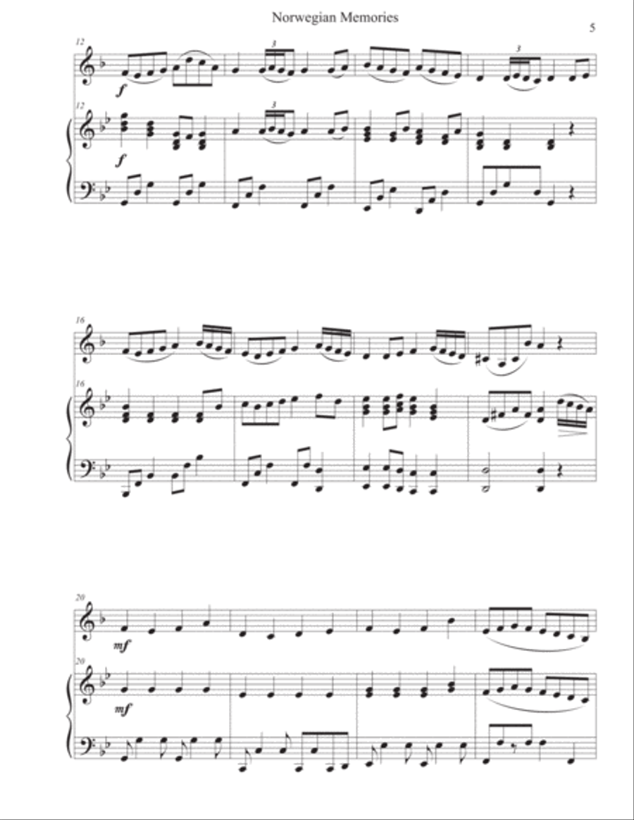 Norwegian Memories for Horn and Piano Horn scores gallery preview page 6