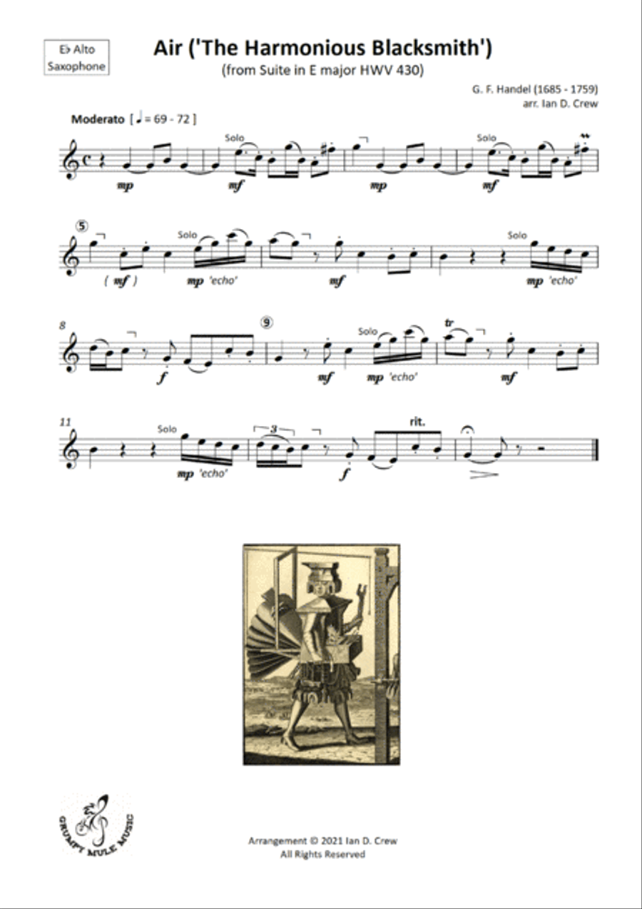 3 by Handel Woodwind Quartet scores gallery preview page 5